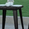 Emma and Oliver Indoor/Outdoor Dining Table, 23.75" Round All Weather Poly Resin Top with Steel Base - 4 of 4