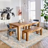 Washable Indoor Vintage Floral Print Living Room Bedroom Area Rugs, Low Pile Non Slip Floor Carpet for Dining Room Home - 4 of 4