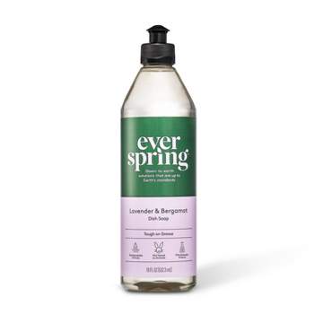 Lavender & Bergamot Liquid Dish Soap - 18 fl oz - Everspring™