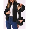 INSPIRE CHIC Women's Full Zip Long Sleeve High Neck Side Pockets Winter Fleece Jacket - 2 of 4
