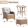 Gymojoy Outdoor Patio Chair Table with Ottoman High Back Club Chair - 2 of 4