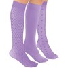 Collections Etc Stylish & Comfortable 15-20mmHg Compression Knee High Stockings, 3 Pairs - Made in USA - 3 of 4