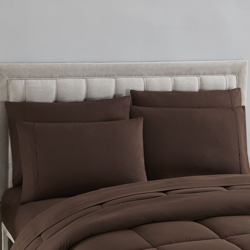 Sweet Home Collection Bed-in-A-Bag Solid Color Comforter & Sheet Set Soft All Season Bedding, 2 of 8