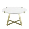 Wrightson Urban Industrial Faux Wrap Leg Round Coffee Table - Saracina Home - image 3 of 4