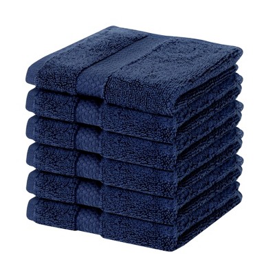 Splash Ultra-Soft Zero Twist 100% Ring Spun Cotton Face Washcloth Set – Reversible, 550 GSM, Soft, Highly Absorbent Towels for Bathroom - 12" x 12"