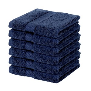 Splash Ultra-Soft Zero Twist 100% Ring Spun Cotton Face Washcloth Set – Reversible, 550 GSM, Soft, Highly Absorbent Towels for Bathroom - 12" x 12" - 1 of 4