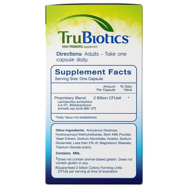 TruBiotics Daily Probiotic Digestive + Immune Health Capsules - 60ct, 3 of 6
