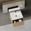 Christopher Knight Home Annabelle Modern Wood Striped Wall-Mounted Bathroom Vanity with Soft-Close Drawer and Quartz Sand Basin - 3 of 4