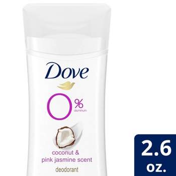 Dove Beauty 0% Aluminum Coconut & Pink Jasmine Deodorant Stick - 2.6oz