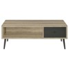 Coaster Welsh Mid Century Modern Wood Coffee Table with Drawer and Shelf Antique Pine/Gray - 4 of 4