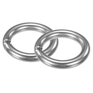 Unique Bargains Dream Catcher Stainless Steel Macrame Wreath Floral Round Metal O Rings 2 PCS - 1 of 4