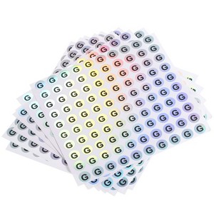 Unique Bargains Laser Capital Alphabet Round Self-Adhesive Reflective Letter Stickers 10 Pcs - 1 of 4