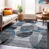 World Rug Gallery Contemporary Distressed Circle Area Rug:  Geometric,  Low Pile,  Stain & Fade Resistant - 2 of 4