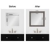 Amanti Art Mirror Makeover Bathroom Mirror Frame Border Kit - Fully Assembled Peel and Stick Frame - Mirror NOT Included - Rustic Plank Narrow Trim - 4 of 4