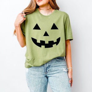 Simply Sage Market Pumpkin Face Short Sleeve Tee - 1 of 4
