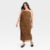 Women's Ruched Midi Slip Dress - A New Day™ - 3 of 3