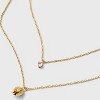 14K Gold Dipped Rose Pendant Multi-Strand Necklace - A New Day™ Gold - 4 of 4