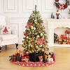 4.5 ft Pre-Lit Artificial Christmas Tree, Artificial Christmas Tree with 300 Warm White Lights and Vintage Potted Base, Easy Assembly - 2 of 4