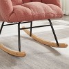 PAGED Rocking Accent Chair, Modern Teddy Living Room Chairs with Metal Frame, Comfy Glider Chair for Reading Room, Bedroom - 4 of 4
