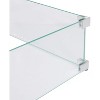 Fire Sense 63248 Fire Pit Wind Guard Tempered Glass Best Flame Viewing Experience For Propane Gas Fire Pits & Patio Heaters - Rectangular Wind Guard - 2 of 4
