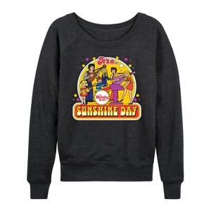 Women's - The Brady Bunch - The Brady Kids Lightweight French Terry Wide Neck Long Sleeve Shirt - 1 of 4