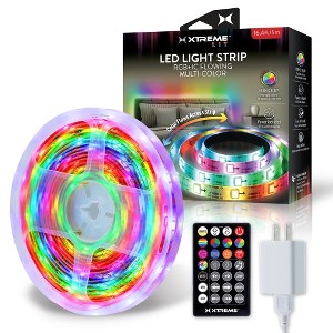 Xtreme Lit Indoor LED Strip Lights, RGBIC Multicolor Flow LED Lights with Remote, for Christmas, Halloween, Party, Gameday and More, 16.4’ - 1 of 4