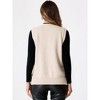 Allegra K Women's Sleeveless Ribbed V Neck Pullover Knit Sweater Vest - 3 of 4
