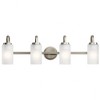 Kichler Lighting Kennewick 4 - Light Vanity in  Brushed Nickel - 3 of 4