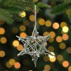 Northlight 5" Glitter Green Iron Wire Starburst with Beads Christmas Ornament - 2 of 4