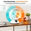 Etust Desk Fan Heater, 2-in-1 Oscillating Desktop Fan & Portable Space Heater, Quiet Cooling & Heating Fan with Overheat & Tip-Over Protection - 2 of 4