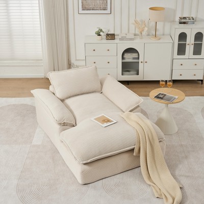 Hrinhom 66.9" W Compression Accent Sofa Chair,Modern Upholstered Sleeper Couch