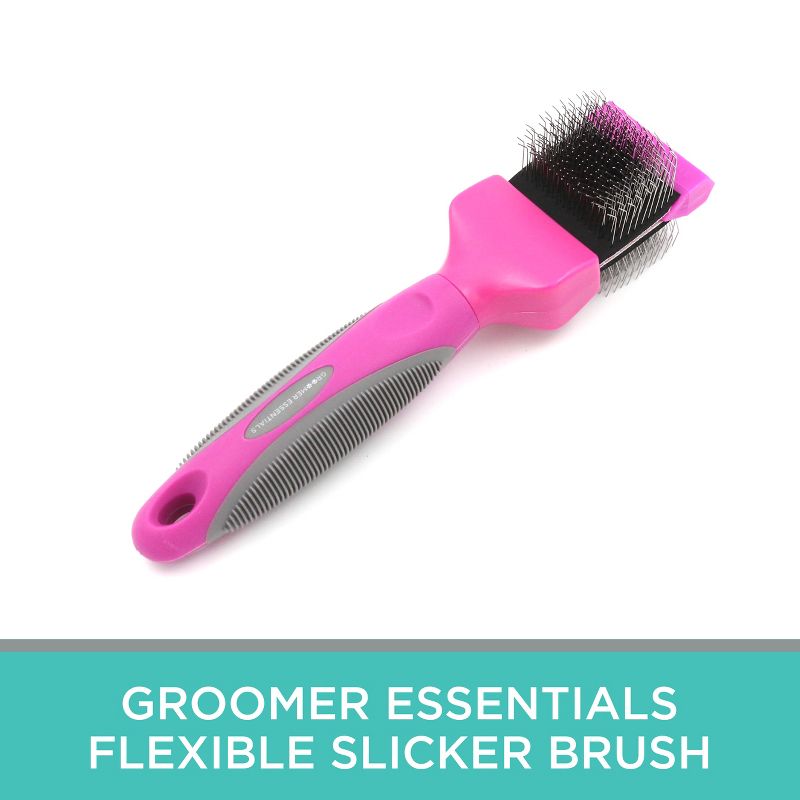 Groomer Essentials Flexible Slicker Brush - Single/Medium Firm, 2 of 9