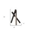 HomeRoots 10" Black Metal Abstract Tabletop Sculpture - 3 of 4