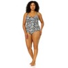 Anne Cole Plus Women's Plus Wild Cat Twist Front Shirred One Piece Swimsuit - image 4 of 4