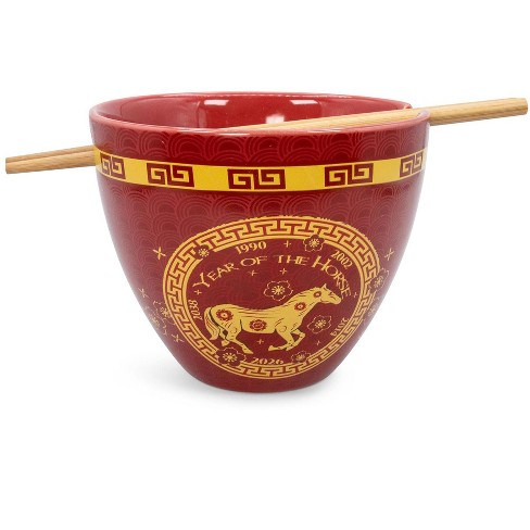 Boom Trendz Year Of The Horse Chinese Zodiac 16-Ounce Ramen Bowl and Chopstick Set - image 1 of 4