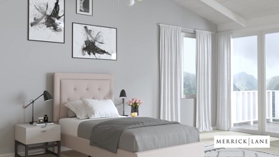 Elegant Full/Double Tufted Upholstered Platform Bed in Black