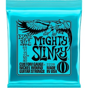 Ernie Ball Mighty Slinky 2228 (8.5-40) Nickel Wound Electric Guitar Strings - 1 of 2