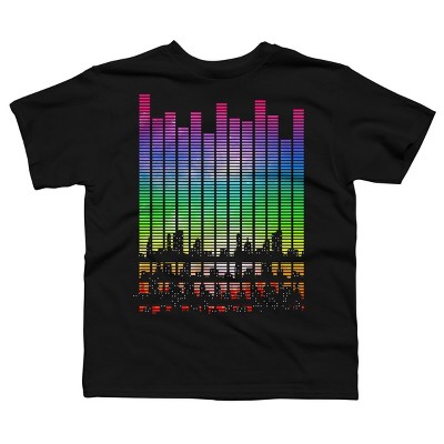 Boy's Design By Humans Music City By clingcling T-Shirt
