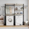 74" 5-Tier Adjustable Wood Shelf Over Washer & Dryer, Laundry Organizer with Drying Rack, A+B - 4 of 4
