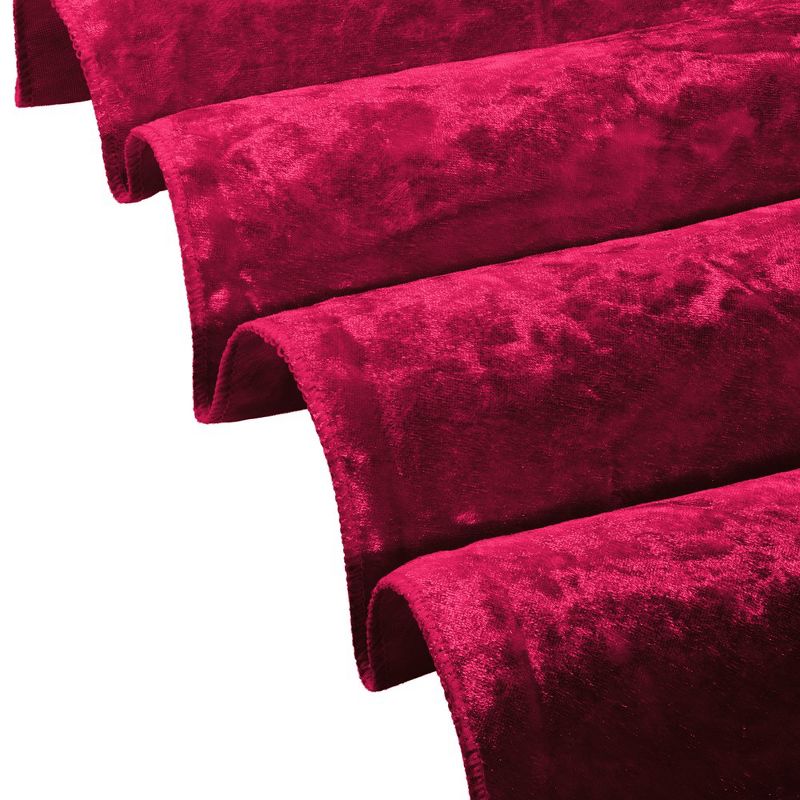RCZ Décor Elegant Square Table Cloth - Made With Fine Crushed-Velvet Material, Beautiful Burgundy Tablecloth With Durable Seams, 2 of 5