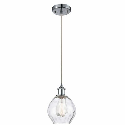 Waverly - 1 Light Cord Hung Mini Pendant In Industrial Style-9 Inches Tall and 6 Inches Wide