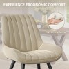 QingMoon Dining Chairs Set of 4, Mid Century Modern Kitchen Chairs with Padded Cushions and Comfy Backrest for Living Room, Dining Room - 3 of 4