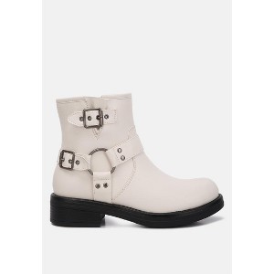 Allux Faux Leather Pin Buckle Women Boots - 1 of 4