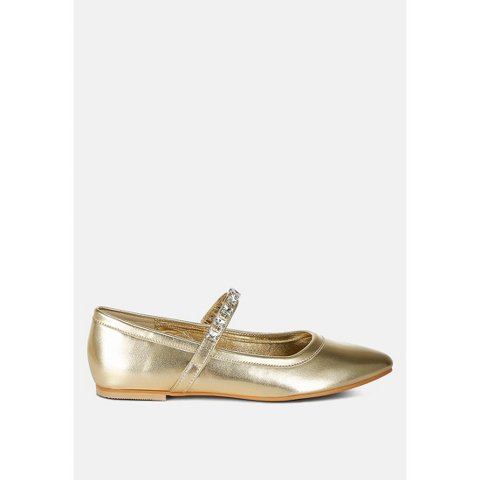 Обувь Rag & Co Womens Gloxinia Metallic Mary Jane Ballerinas 7