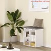 Hallway Shoe Storage Bench w/ Cushion, 3-Tier Adjustable Shelf Shoe Cabinet, Small Shoe Rack Bench - 2 of 4