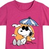 Girls' - Peanuts - Snoopy's Beach Day Fitted Short Sleeve Graphic T-Shirt - 2 of 4