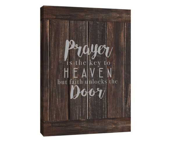 Prayer Is The Key Decorative Canvas Wall Art 11"x14" - PTM Images