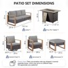 Buenhomino 8 Piece Patio Furniture Set with 41" Fire Pit Table Wicker Rattan Patio Sectional Sofa Set Outdoor Seating Furniture with Thickened Cushion - 3 of 4