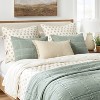 Oblong Gingham with Hemstitch and Raw Edge Decorative Throw Pillow Camel - Threshold™ designed with Studio McGee - image 2 of 4
