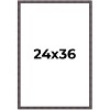 PosterPalooza | Slim Profile Brown Picture Frame - UV Acrylic, Foam Board Backing, Hanging Hardware - 2 of 4